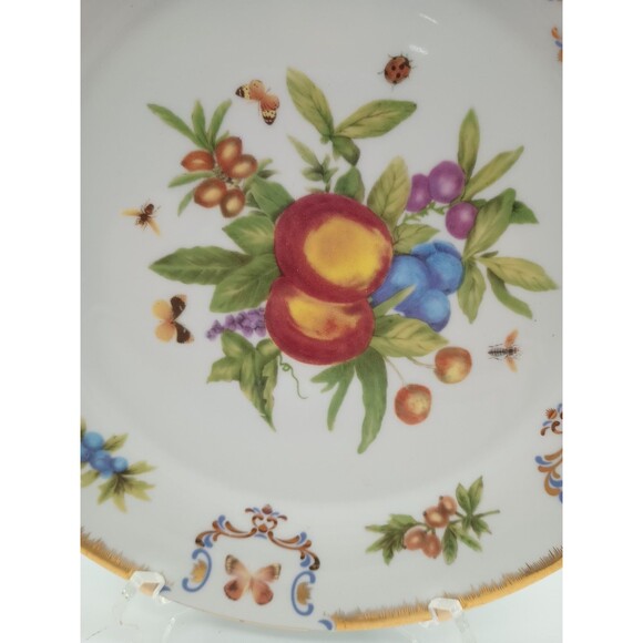 i godinger co plate Yorkshire 10" Dinner Plate Fruit Bee Butterfly - Picture 2 of 6